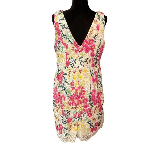 EUC ANTHROPOLOGIE Moulinette SoeursTaylor Floral Lace Dress size 16 - Picture 10 of 12